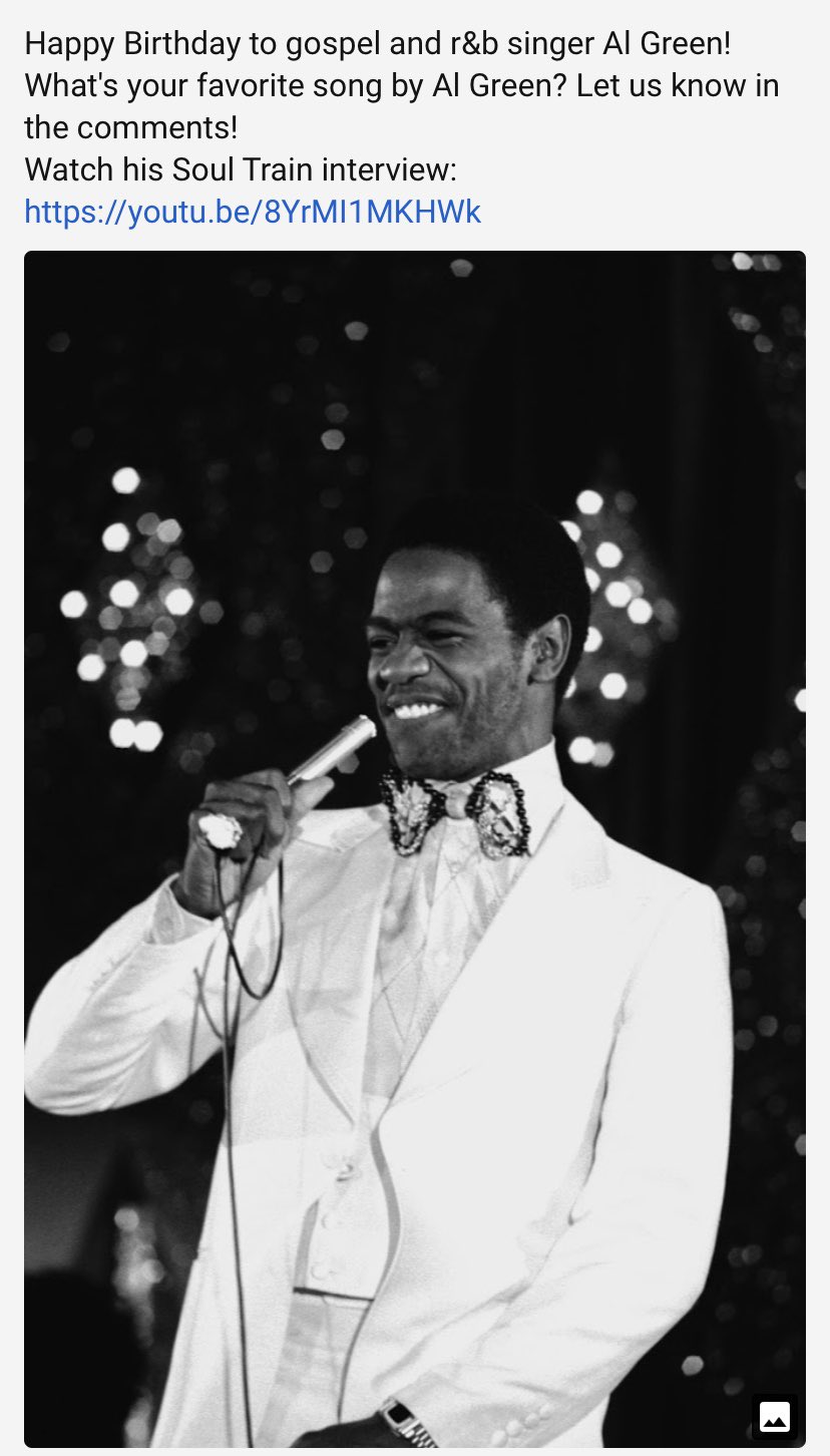 Happy Birthday     to gospel singer Al Green enjoy your special day 