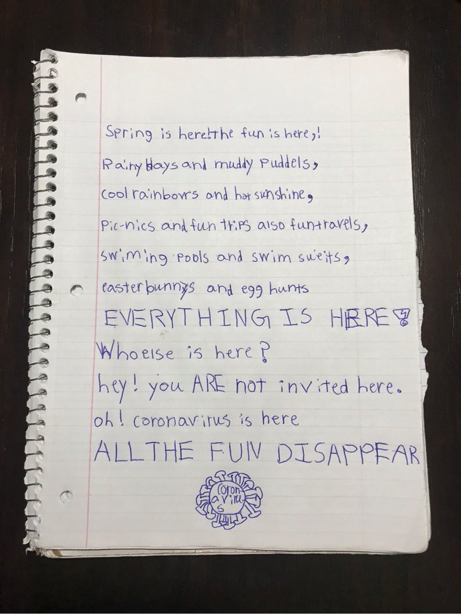 moseleymonkeys's tweet photo. One of my students was a finalist in our district art contest this past week. The theme was “Unexpected” and he wrote this powerful poem!!!! So sad but also so good. #thegreatestparkside https://t.co/c1YfAzT0uG