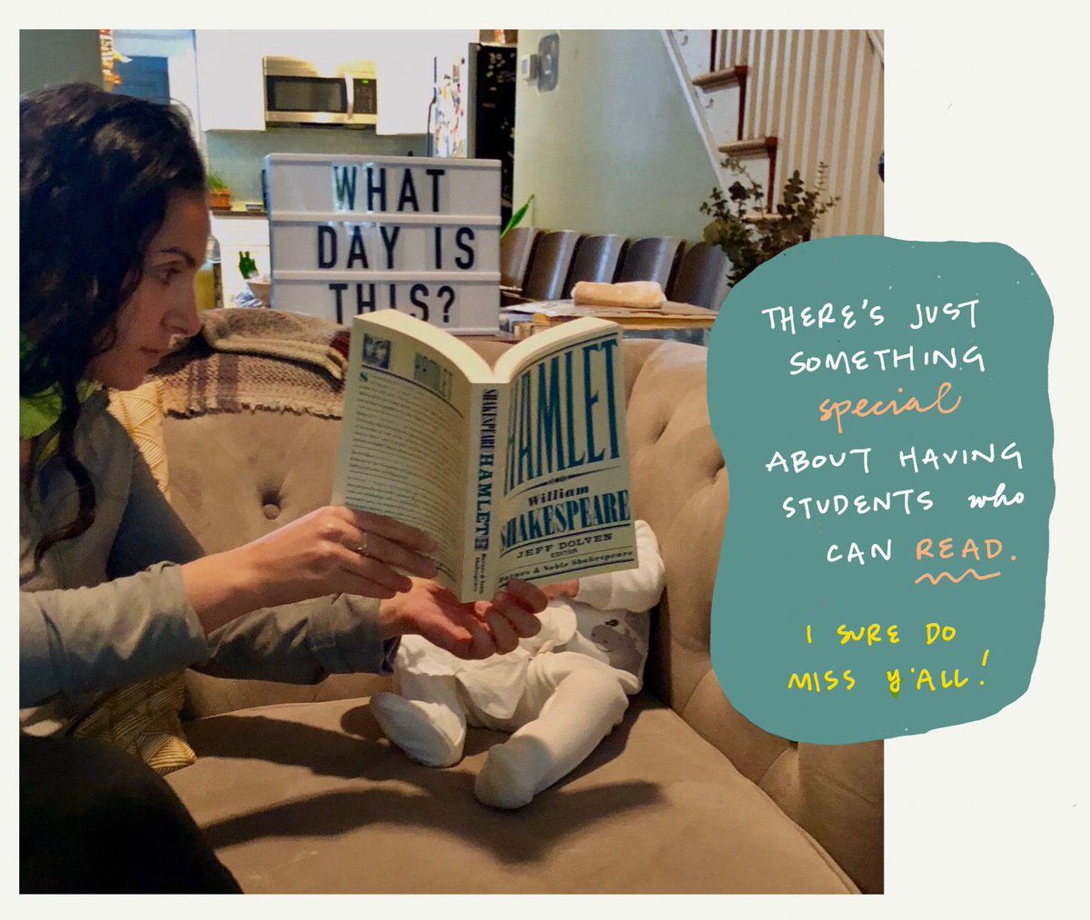 slanews's tweet photo. There's nothing Ms. Giknis loves more than discussions about literature and film with her students, and it simply is not the same without them! #SLAcares #scienceleadershipacademy https://t.co/49yOMkhFgh