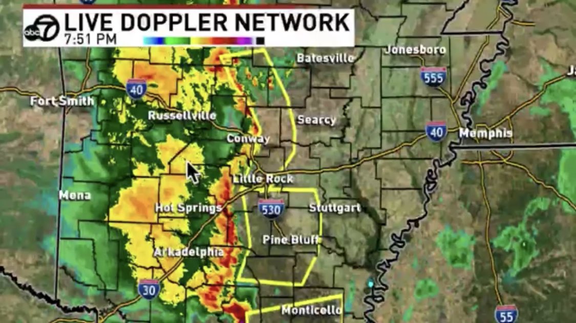 So storms quickly formed into a strong line & took advantage of the parameters over us, especially in southern parts of the state. Along the line certain areas “bowed” out. We saw the presence of a rear inflow jet along these areas which is where we saw the worst wind damage.