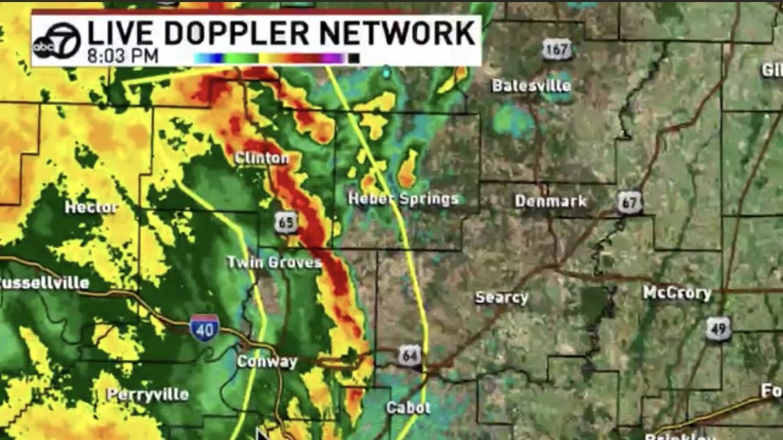 So storms quickly formed into a strong line & took advantage of the parameters over us, especially in southern parts of the state. Along the line certain areas “bowed” out. We saw the presence of a rear inflow jet along these areas which is where we saw the worst wind damage.