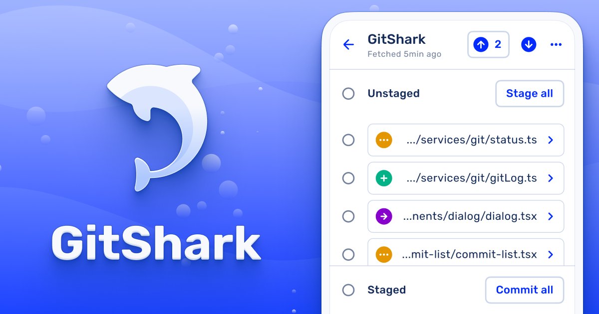 There& #39;s been a lot of excitement regarding the mobile open-source Git client I& #39;m writing: GitShark.I& #39;ve thrown together a page that you can use to follow the progress of the app:  https://gitshark.dev From here, you can signup to be a beta tester for the app!