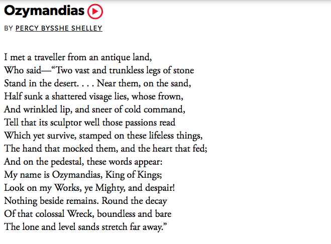 Ramses II, who spends the whole film worrying about ruining the dynasty, is the eponymous (in his Greek name) Pharaoh whose ruin is confronted in Shelley's "Ozymandias."  #DumpsterRaccoon  #RevueTweetAlong