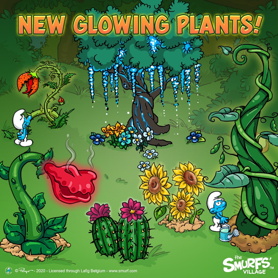 🌿Celebrate International Plant Appreciation Day by adding Botanist Smurf to your #SmurfsVillage! His hut unlocks six new glowing plants for you and your #Smurfs!