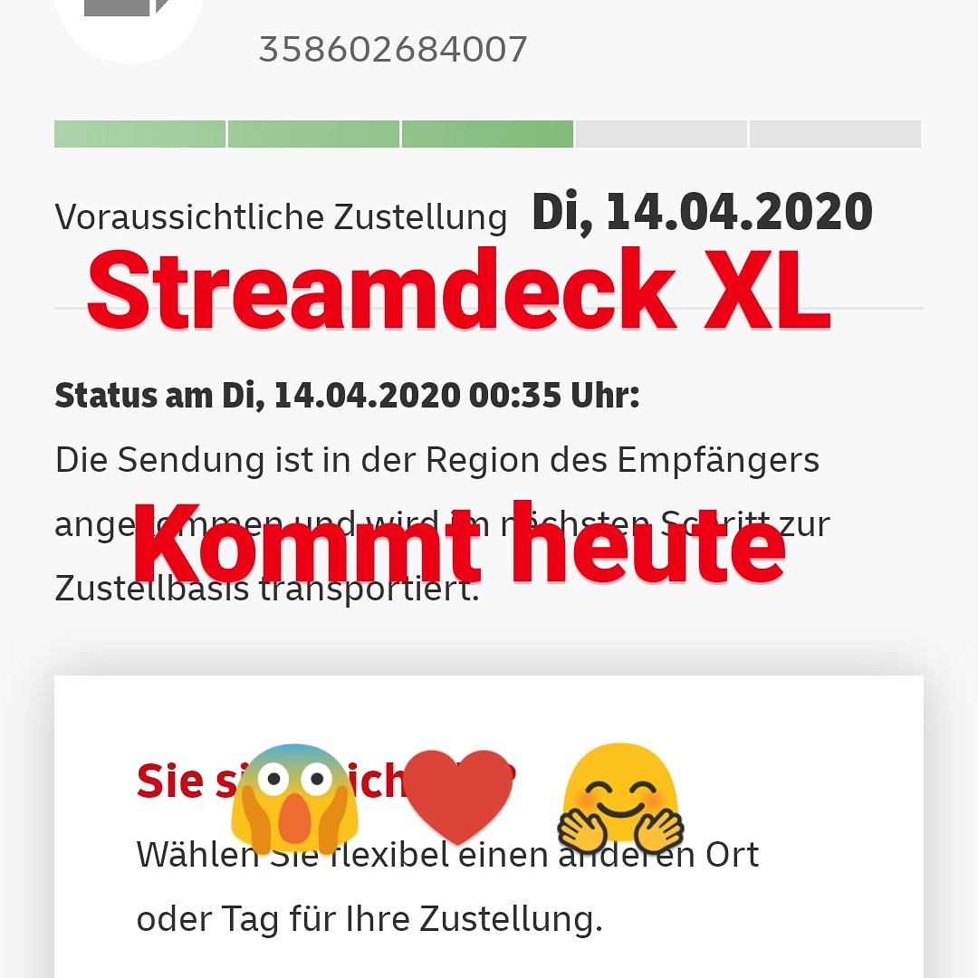itsCuteNerdy's tweet photo. #weltdadraußen #worldoutside. #dienstag #tuesday
Streamdeck XL 😱 ♥️ 🤗
kommt heute / deliver today
@PrimeNightTV #PrimeNightrt
#germanstreamer @german_streamer
@SupStreamersRT
@RexRTs
#streamdeck #streamdeckxl #elgato @elgato @corsairlatam @corsair #ryzen @AMDRyzen https://t.co/RWDJXHDZ0R
