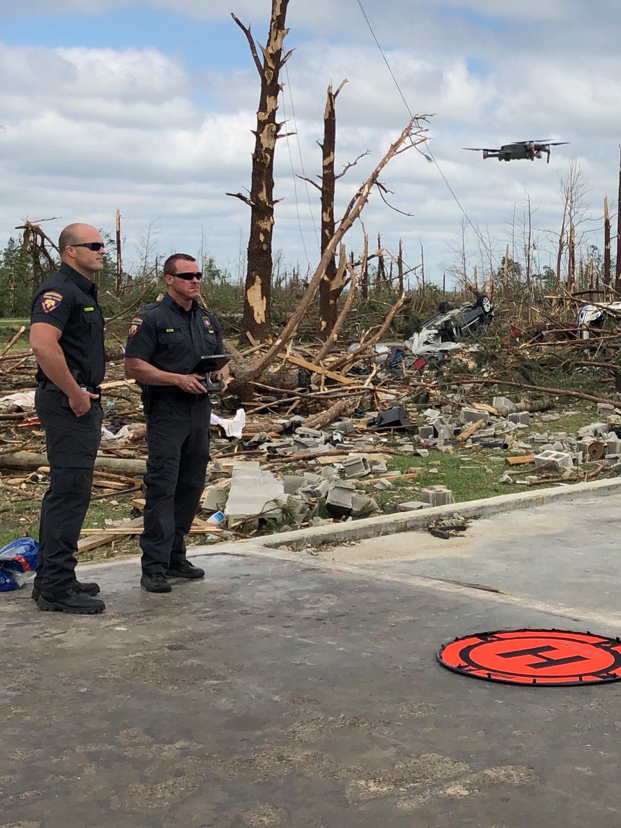 MSHwyPatrol's tweet image. MHP Troopers were tasked with providing assistance and surveillance capabilities in the storm ravaged areas in the Mississippi Pine Belt.  These pics were taken in Jefferson Davis County.