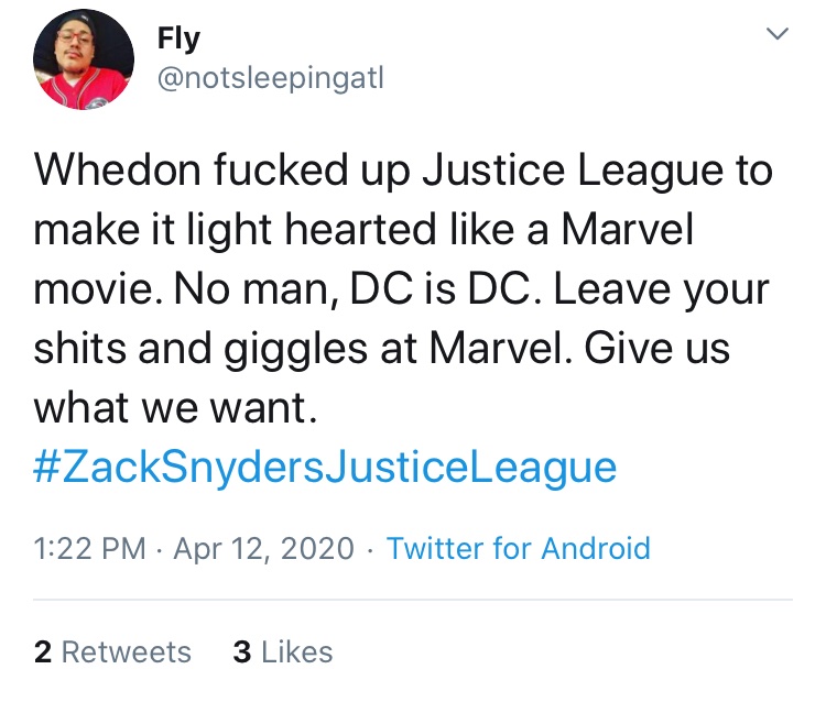 So... JUSTICE LEAGUE. You guys GET that Whedon isn’t the enemy, right? That he didn’t ACTIVELY try to get Snyder fired? That WB exploited Zack’s family situation to shift the DCEU to their liking, and that Whedon tried his best with “MustacheGate” and everything handed him? 1/