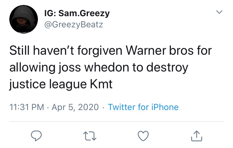 So... JUSTICE LEAGUE. You guys GET that Whedon isn’t the enemy, right? That he didn’t ACTIVELY try to get Snyder fired? That WB exploited Zack’s family situation to shift the DCEU to their liking, and that Whedon tried his best with “MustacheGate” and everything handed him? 1/