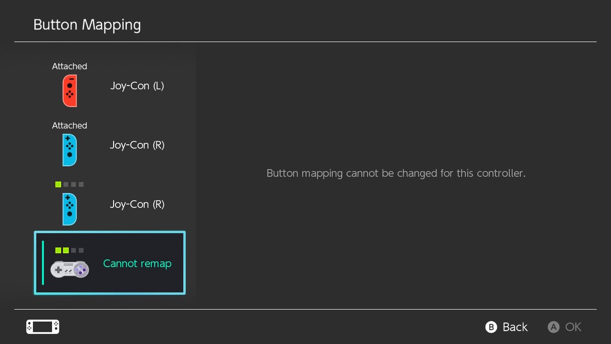 Some more options for controller button remapping on Switch FW 10.0.0 including button remap options for Joy-con and Switch Pro Controller.Note that you cannot remap special controllers like the SNES controller.