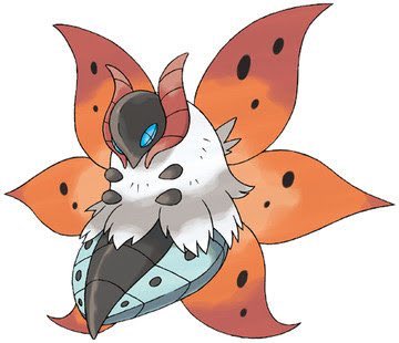 Volcarona. The mothra of bugs. Again, it’s 1185 and I don’t know what a mothra is but I think that’s pretty great. It has six wings with fire scales. This bug is HOT. Literally. It is on fire a lot.