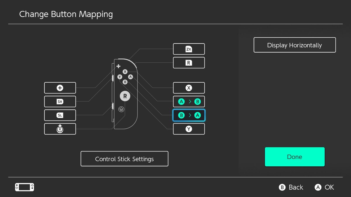 You can now map the confirmation button the wrong way on a Nintendo system