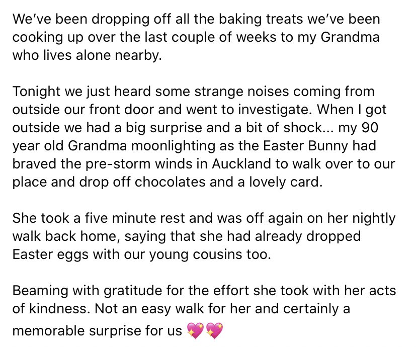 Act of Kindness shared by Olivia in Auckland  #TheBigKindnessCount