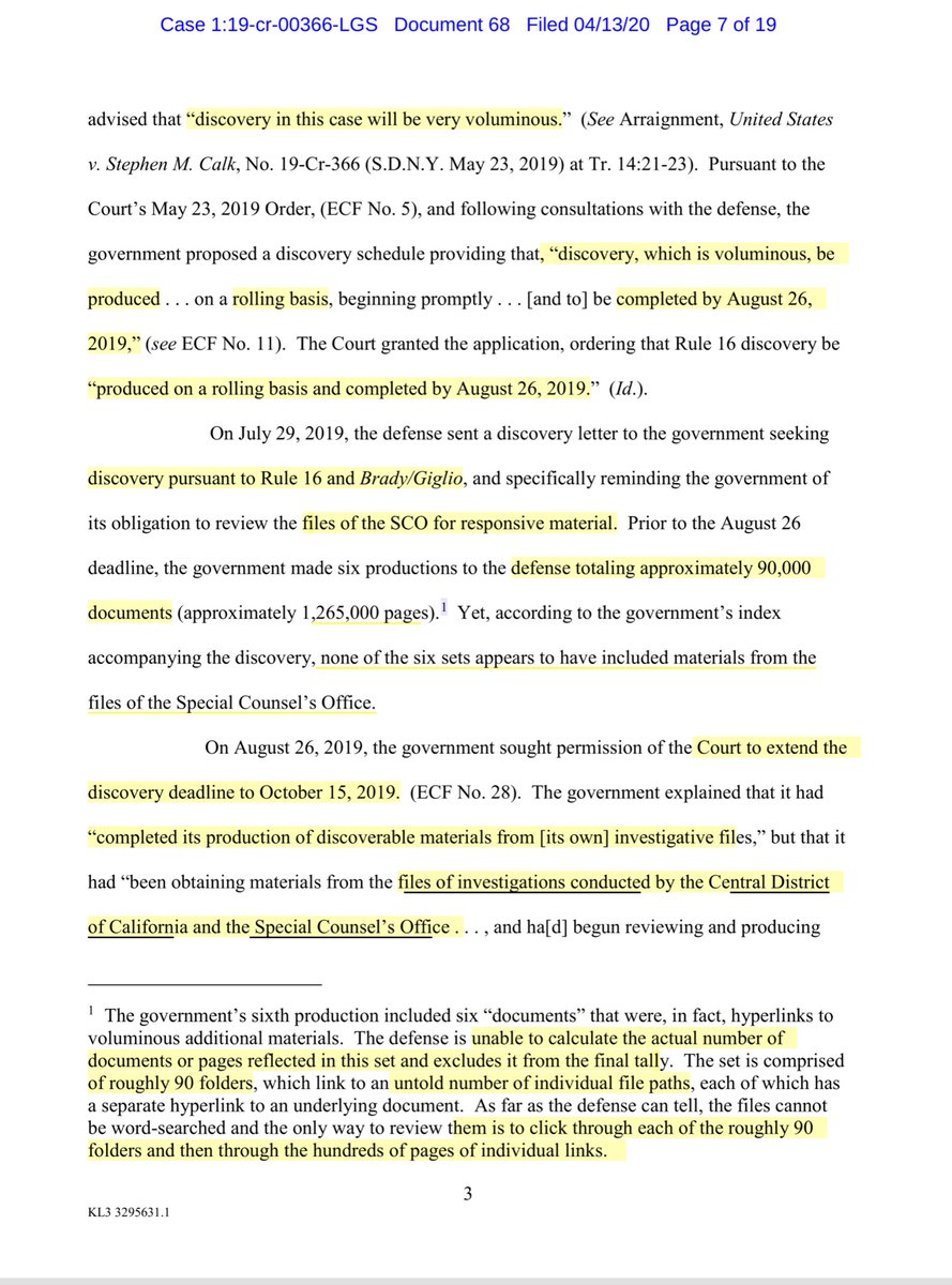 Oh COME on - really? Stephen that’s what you’re going with. That your former employees testified at Manafort’s trial and they had immunity?FFS - I expected better from you.Page 3 last paragraph CDCA? Lordy that’s NEW-ishPlease let that be Broidy https://ecf.nysd.uscourts.gov/doc1/127026723107?caseid=516086