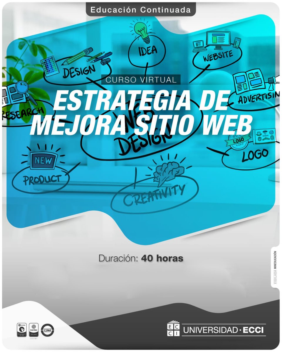 EcciVirtual's tweet photo. ¡No te pierdas los cursos virtuales que la ECCI tiene para ti! Más información en : educacion.continuada@ecci.edu.co         #SoyECCIVirtual
#CursoVirtual #EducaciónContinuada https://t.co/7J9sNhR2Fh