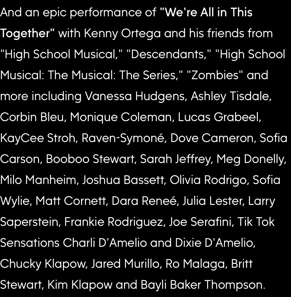THE HSMTMTS CAST, THE OG HSM CAST, THE DESCENDANTS CAST, AND THE ZOMBIES CAST ARE ALL PERFORMING “WE’RE ALL IN THIS TOGETHER”???? THIS IS THE MASHUP OF THE YEAR NOBODY MOVE!!!!