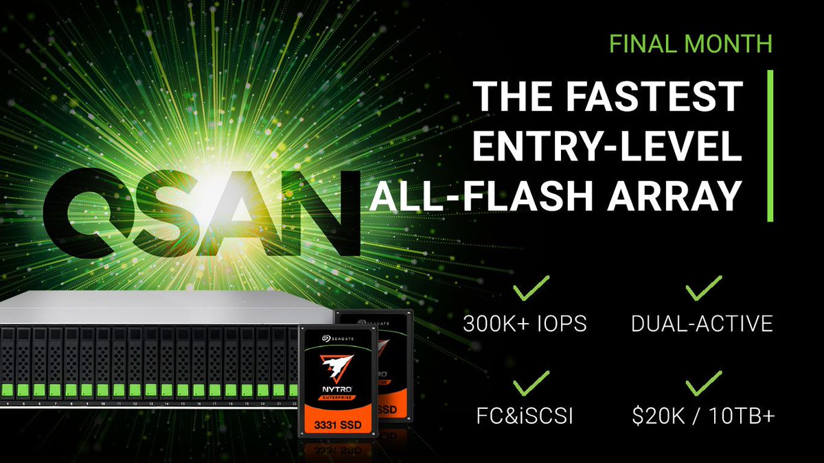 QSANstorage's tweet photo. Invest in your business. 
Your career is the engine of your wealth.
Join QSAN's promotion of The Fastest Entry-Level All-Flash-Array this time and you will feel the difference.
Final month countdown:
https://t.co/PcSQqWttoT​

#QSAN #storage #allflash #enterprise #allflasharray https://t.co/HWQdmX8Qip