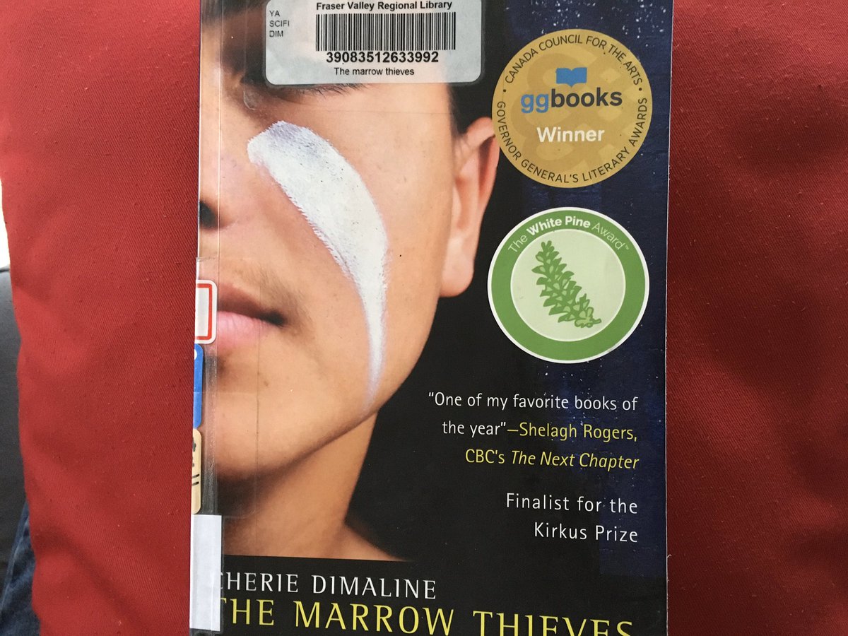 Was doing a re-read of  @cherie_dimaline’s TheMarrowThieves for an  @change4chwk book club (had to be canceled). I love the book so I kept going here and there.Although it has some bleakness,it’s ultimately a book of hope and transformation.I wasn’t avoiding it.I just couldn’t read