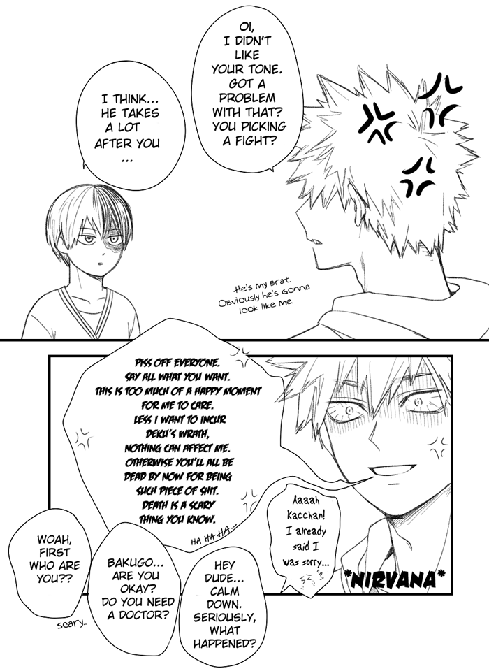 my pregnant deku is somehow making the rounds again so here's a little small very dumb continuation as a thank you...enjoy i guess #ktdk