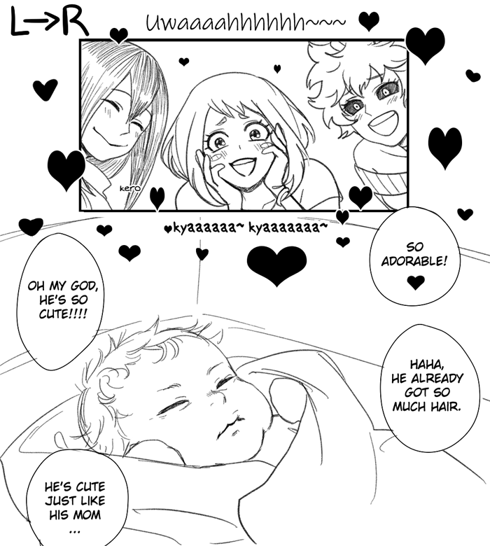 my pregnant deku is somehow making the rounds again so here's a little small very dumb continuation as a thank you...enjoy i guess #ktdk