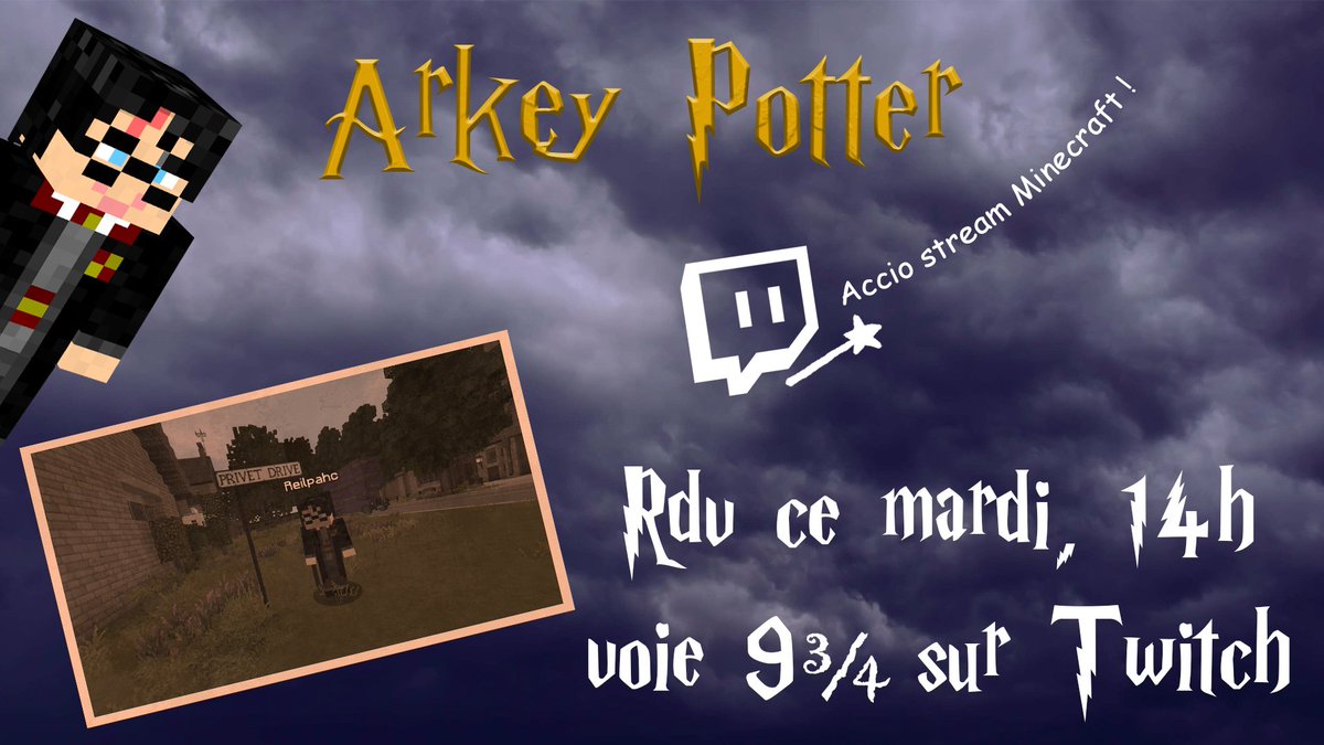 ArkeyProduction's tweet photo. Vous aimez Harry Potter ? Vous aimez Minecraft ? Oui ? Alors rdv ce mardi 14h ici même : https://t.co/manTmSB6Pn  pour une aventure pleine de magie et de sorciers sur la map : Minecraft School of Witchcraft and Wizardry ! https://t.co/1Ak1JM8gSZ