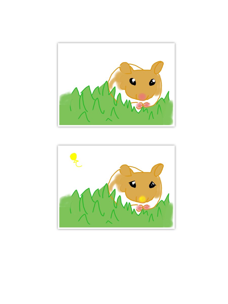 Morinonaka 間違い探し 親子でトライしてみてね 上の絵と下の絵は違うところが３つあるよ 間違い探し 子育て 幼児教育 親子で遊ぼう 親子で ハムスター Hamster 外出自粛 家にいるだけで世界は救える T Co Uzjpifvcsk T Co