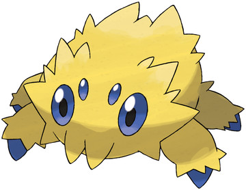 How could I have missed THIS PERFECT BUG!!! Joltik is a tiny electric spider. It is so tiny but it can jump so high and so fast! Amazing! Precious! Fluffy! Quite possibly the cutest spider in existence. It deserves lots of love and many treats.