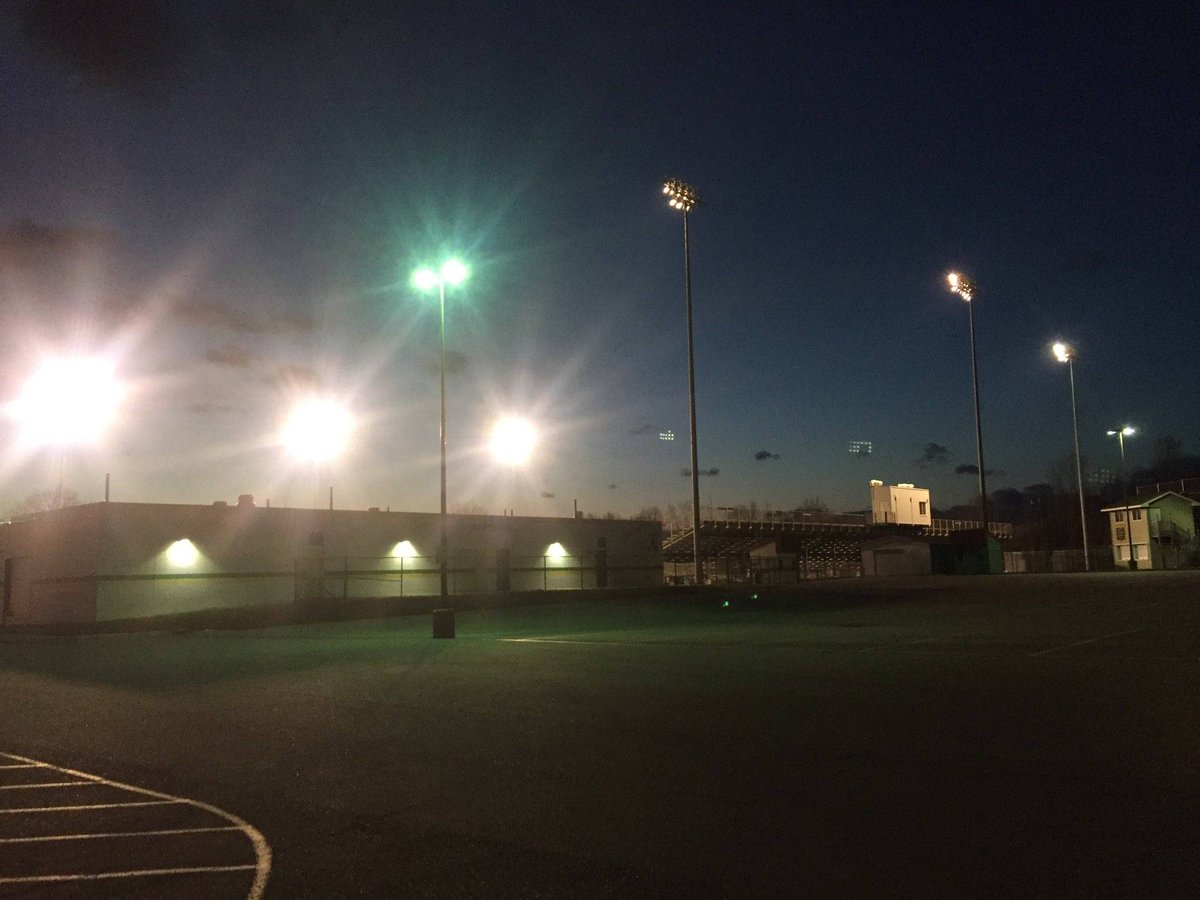 Northridge football field is lit up to show our support to the family and friends of Paul Loggan - Athletic Director - from Indianapolis North Central who passed away.