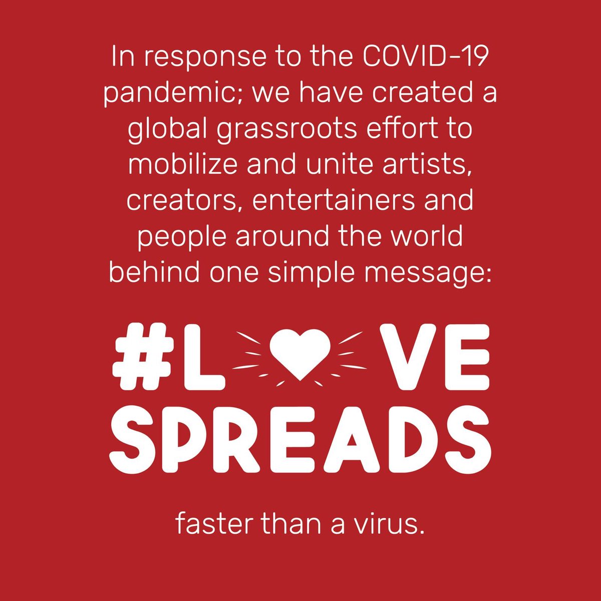 LoveSpreadsOrg's tweet photo. #LOVESPREADS faster than a virus (teaser coming soon) https://t.co/ViOaefGH9q