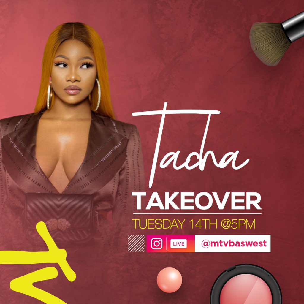 Hey guys! I will be taking over  @MTVBaseWest Instagram live today at 5PM WAT. But here is the fun part of it. I will be hosting an open talent show, “So You Think You Can Sing?” If you know you have what it takes, you can sing or rap?••  #TachaSaidIt
