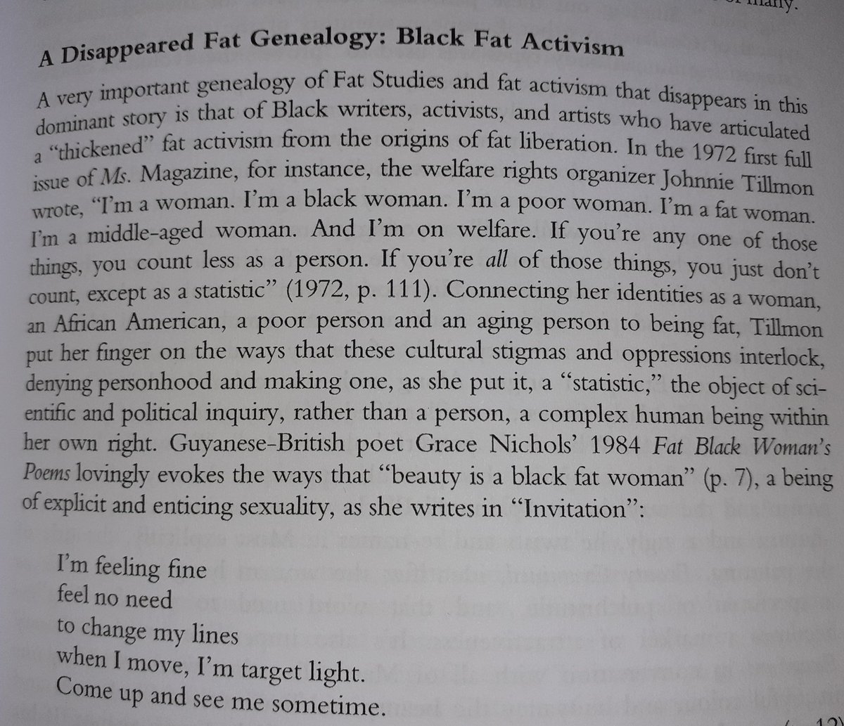 "If you're any one of those things, you count less as a person. If you're all of those things, you just don't count, except as a statistic" #stigma  #oppression  #inequality  #fatbodies  #intersectionality  #SocialJustice