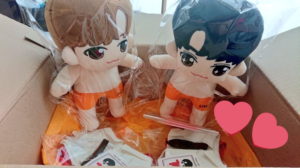 5月には届くかなぁと地味に待っていましたが…かなり早く我が家に来ました❗
<a href="/MSkissMS/">KissBebeMS</a> さんのドンワンさんとアンディのぬいぐるみ、とても綺麗な状態で届きました💕いつもありがとうございます🥰
あ～、早くお着替えさせたい～🌼
本当に本当に嬉しい😊