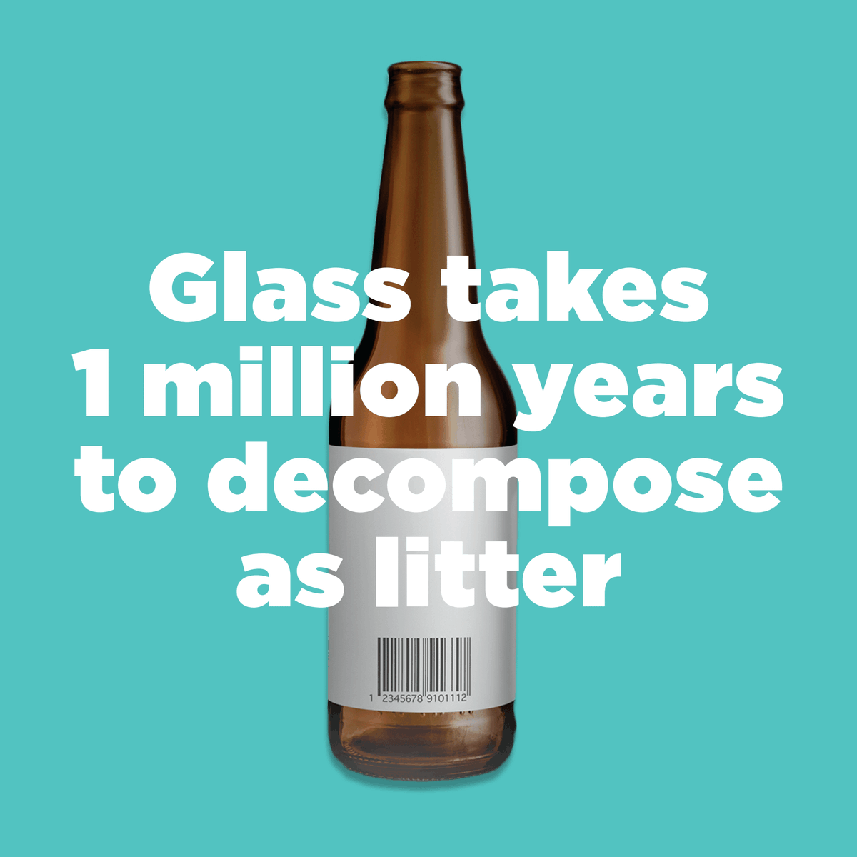 Return_and_Earn's tweet photo. That’s a looong time. The good news is, glass is 100% and endlessly recyclable, producing the same high-quality glass product again and again. https://t.co/mRsKx1X6lC