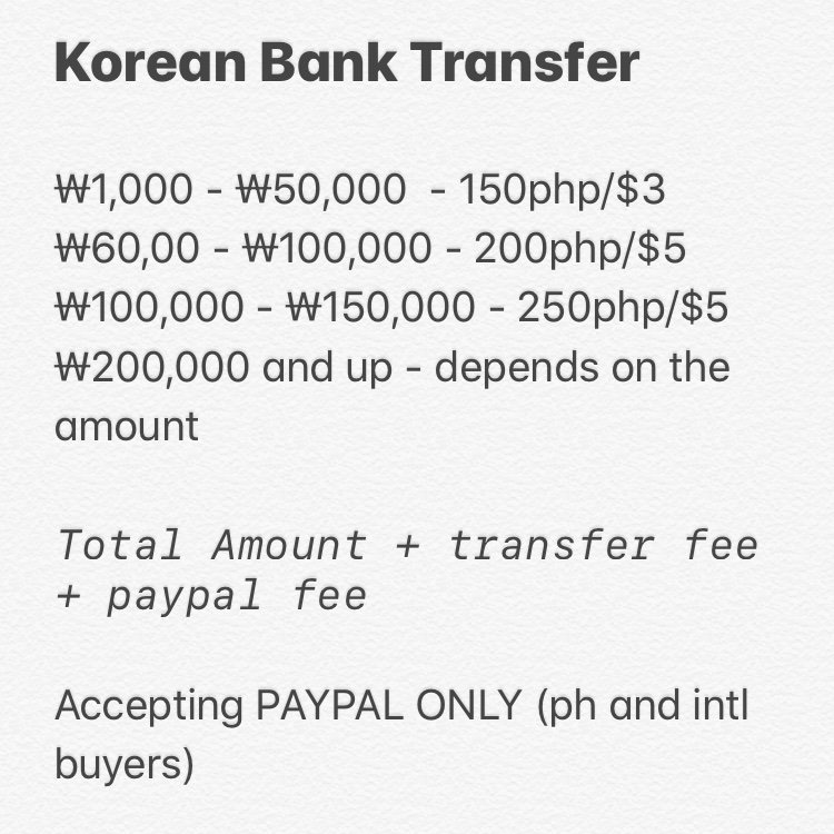 Korean Bank Transfer Buying Assistance KSPH on Twitter "PH KOREAN