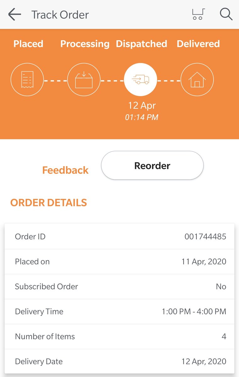 vineetsabharwal's tweet photo. @Spencers_Retail @PMOIndia #COVID2019india #Covid_19india #covidindia @CMOfficeUP @dmgbnagar @CeoNoida @MahagunModerne_
Order placed at Spencer's Noida for essential commodities on 11th April, it's in dispatched state since 12th April. No one picking the helpline number. https://t.co/WvSgb0tokG