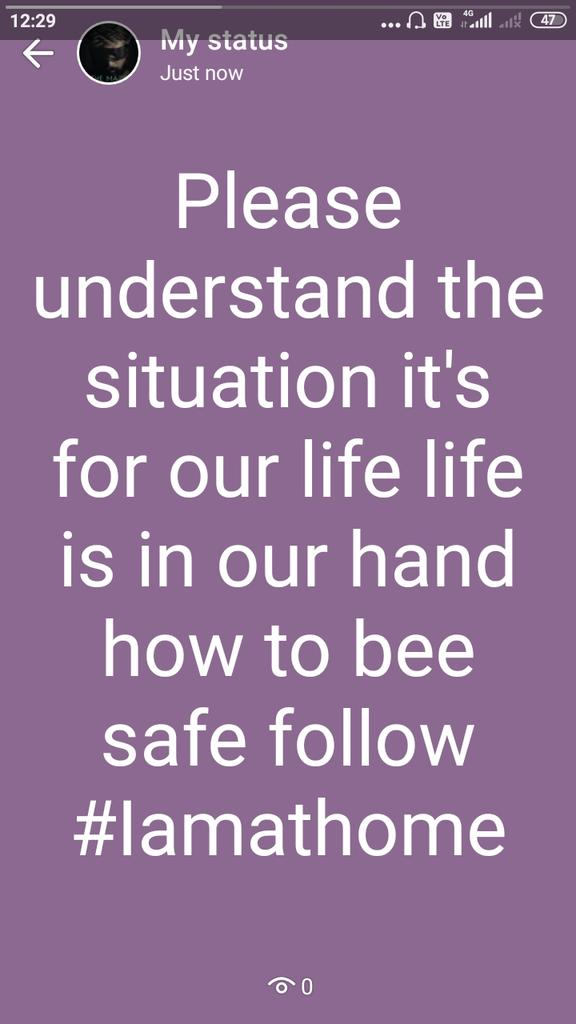 BKalsay's tweet image. Follow #Iamathome # life is now in our hand if we understand we are safe @bhagyashree123 @Abhimannyu_D @abrarqazi47 @narendramodi
