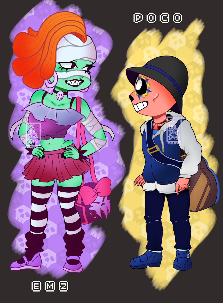 Jack D Up Jacky Does It Again On Twitter Drew Emz Poco In Casual Wear With A Recolor Aswell Love These Characters And Love Brawl Stars