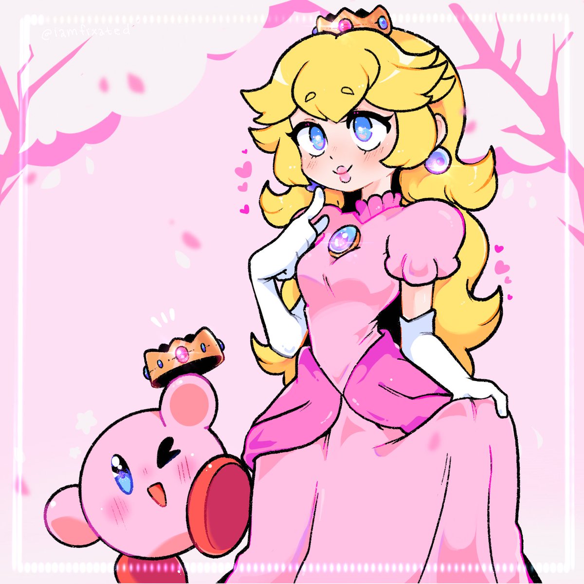 pink! 🌸✨
princess peach and kirby 💖