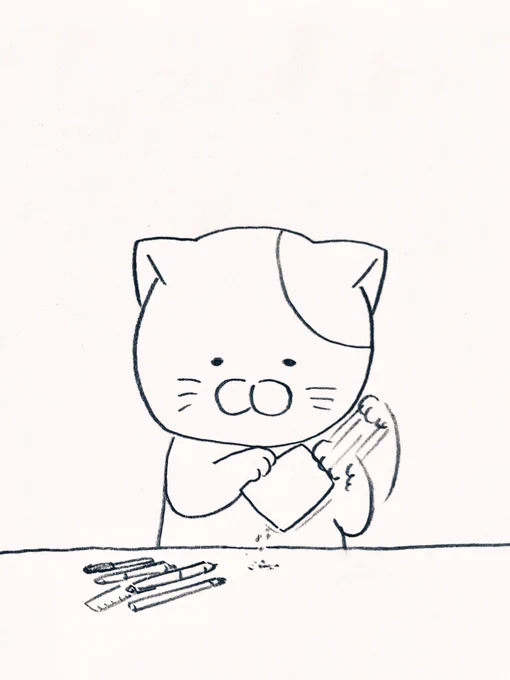 普段放置してるところの掃除をするネコ 