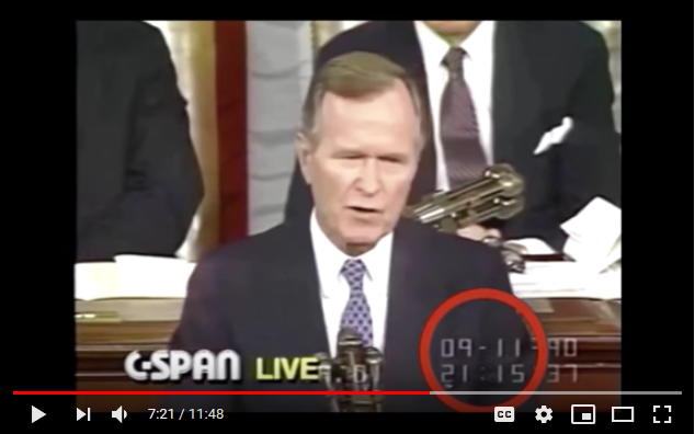 theflowernurse's tweet photo. #Bush #PoppyBush discusses the #NewWorldOrder on 9/11/90 https://t.co/pLGXeR61ru