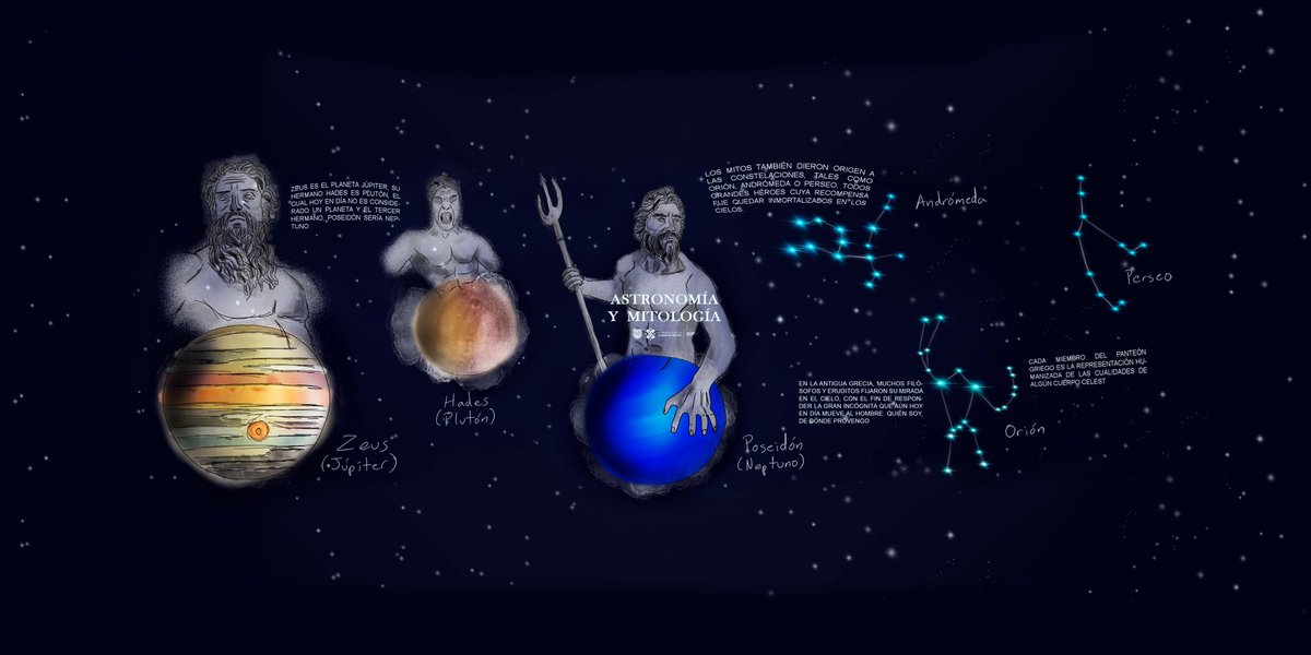 DIFCDMX's tweet photo. Este 13 de abril se celebra el Día Mundial de la Astronomía cuyo lema este 2020 es "Un pueblo, un cielo", lema que fue difundido por la Organización Astrónomos sin Fronteras. ¡Te compartimos algunos datos sobre la astronomía y la mitología! https://t.co/Qzsd0hJrll