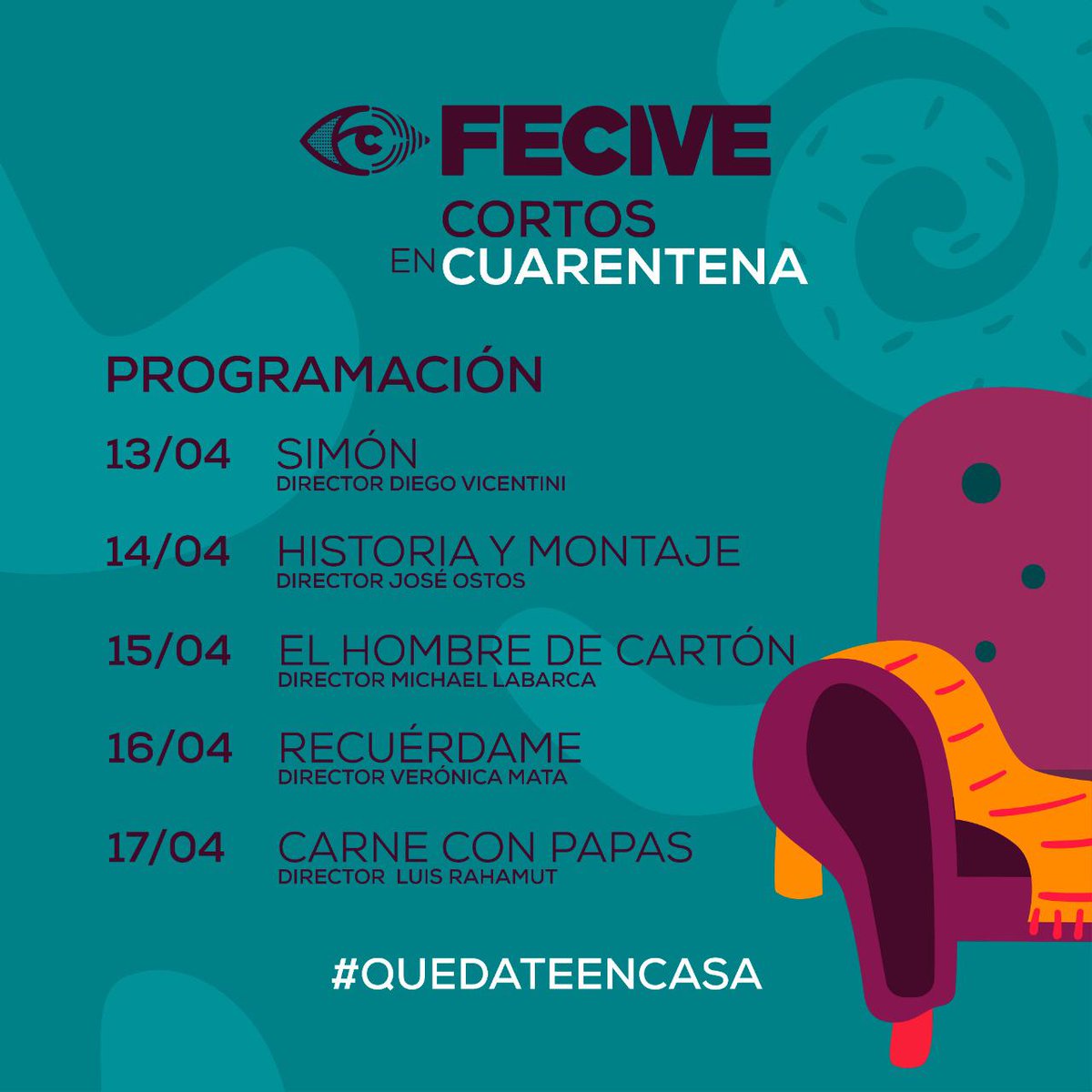rosedalyc's tweet photo. El Festival de Cine Venezolano de Buenos Aires @FECIVEOFICIAL ofrece "Cortos en cuarentena" , para disfrutar gratuitamente en su web https://t.co/UMEzLaAdb5 y en sus rrss 🎬
Te cuento más aquí ⤵️
https://t.co/1APsEa0ir5
#Argentina #Venezuela #Cuarentena #fecive https://t.co/bqVlD2FZeR
