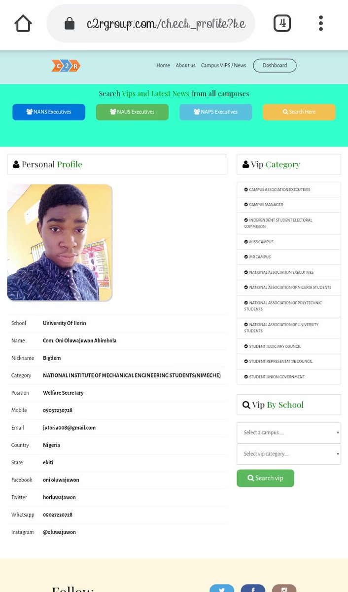 c2rgroup's tweet image. On our today&apos;s introduction! (Departmental)
Meet the Welfare Secretary  &quot;National Institute Of Mechanical Engineering Students(NIMECHE)&quot; University of Ilorin 2019/2020 session!
@horluwajuwon2
#Tuesday  #Unilorin #unilorinblog #unilorinanonymousgist #unilorinstudents #today