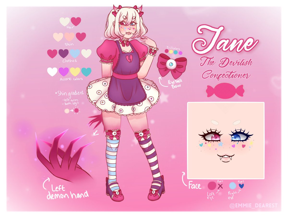 emmie_dearest's tweet image. Meet Jane, the devilish confectioner and the sweetest trickster around ~ ! 
💖#AvatarDesignContest #RobloxAvatarContest
✨roblox.com/users/56064348…