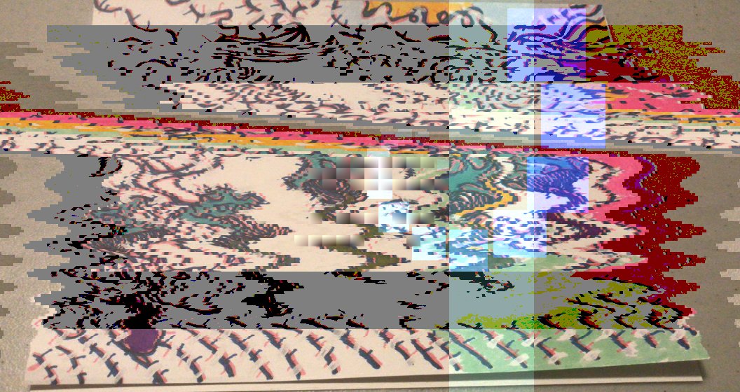 🌃☢ glitchart random glitch art quarantineart psychedelic trippyart Origin img by @GhoulishKristin