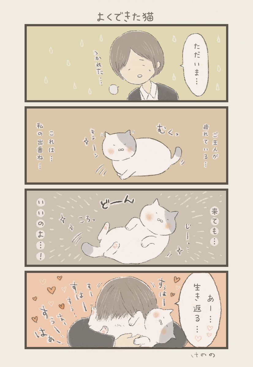 #絵描き繋がれ 
猫ちゃんとの日々を4コマ漫画にして描いています?? 