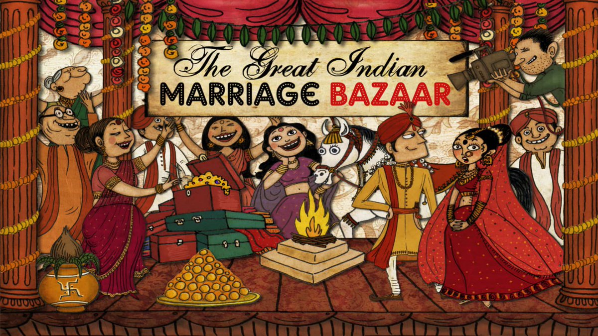 In the middle of a family wedding, documentary filmmaker, Ruchika is put on the spot as her aunts poke at her about 'mission son-in-law'.  #TheGreatIndianMarriageBazaar (2011) by  @capricho_ruch.Streaming on  @NetflixIndia.