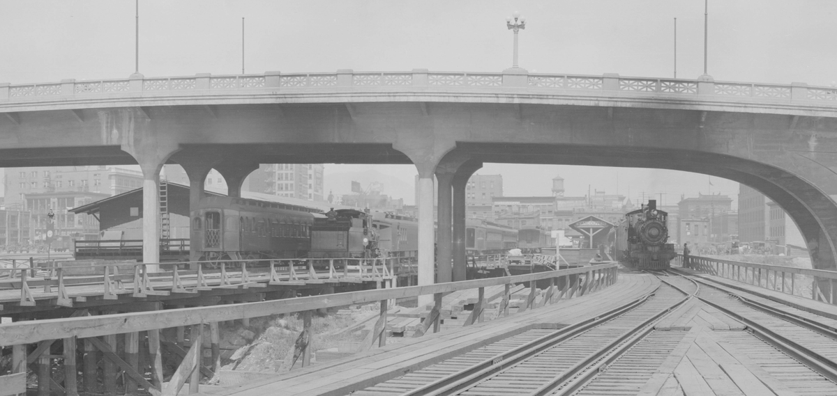 The VW&Y came through where the Grandview Cut is today, along the south side of False Creek, and then across a trestle ~Quebec St to a terminal at Columbia & Pender  https://searcharchives.vancouver.ca/georgia-harris-st-viaduct-vancouver-b-c-july-1st-1915