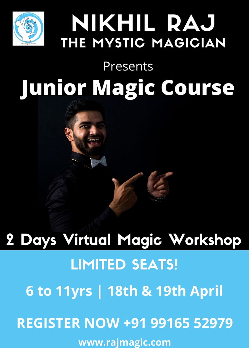 nikhilrajmagic's tweet image. Glad to announce our 2nd online workshop 😅 
People interested get in touch for more details. 

Do let your friends and family know 😄
#magiccourse #iomaa #nikhilrajmagician #mysticmagician #virtualworkshop