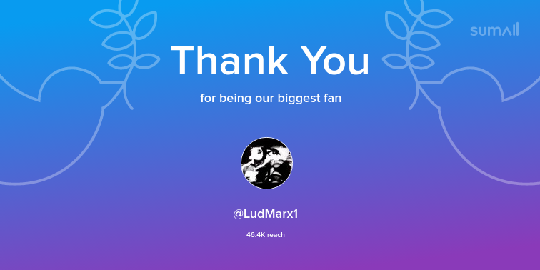 Our biggest fans this week: LudMarx1. Thank you! via sumall.com/thankyou?utm_s…