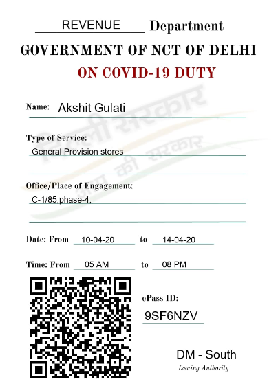 Dcp North Delhi Iamakshit03 Delhipolice This Is E Pass By Gnct Not Issued By Delhi Police Twitter